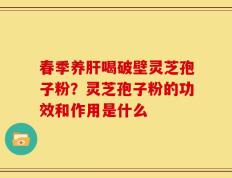 春季养肝喝破壁灵芝孢子粉？灵芝孢子粉的功效和作用是什么