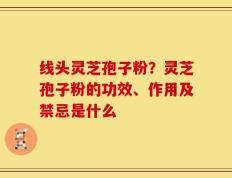 线头灵芝孢子粉？灵芝孢子粉的功效、作用及禁忌是什么