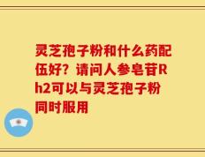 灵芝孢子粉和什么药配伍好？请问人参皂苷Rh2可以与灵芝孢子粉同时服用