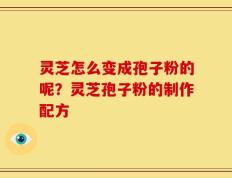 灵芝怎么变成孢子粉的呢？灵芝孢子粉的制作配方