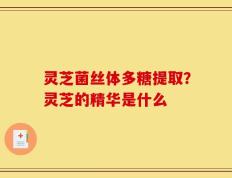灵芝菌丝体多糖提取？灵芝的精华是什么