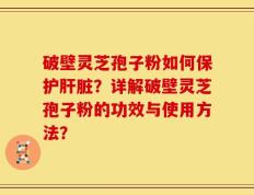 破壁灵芝孢子粉如何保护肝脏？详解破壁灵芝孢子粉的功效与使用方法？