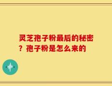 灵芝孢子粉最后的秘密？孢子粉是怎么来的