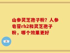 山参灵芝孢子粉？人参皂苷rh2和灵芝孢子粉，哪个效果更好
