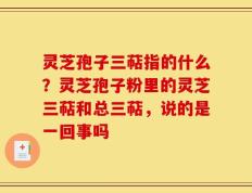 灵芝孢子三萜指的什么？灵芝孢子粉里的灵芝三萜和总三萜，说的是一回事吗