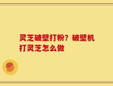 灵芝破壁打粉？破壁机打灵芝怎么做