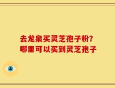 去龙泉买灵芝孢子粉？哪里可以买到灵芝孢子