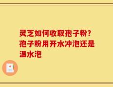 灵芝如何收取孢子粉？孢子粉用开水冲泡还是温水泡