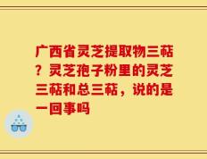 广西省灵芝提取物三萜？灵芝孢子粉里的灵芝三萜和总三萜，说的是一回事吗