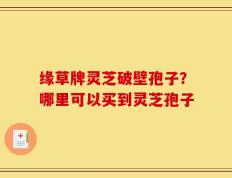 缘草牌灵芝破壁孢子？哪里可以买到灵芝孢子