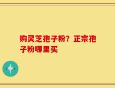 购灵芝孢子粉？正宗孢子粉哪里买