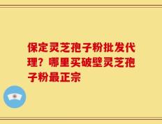 保定灵芝孢子粉批发代理？哪里买破壁灵芝孢子粉最正宗