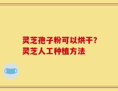 灵芝孢子粉可以烘干？灵芝人工种植方法