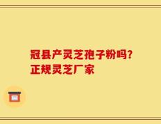 冠县产灵芝孢子粉吗？正规灵芝厂家