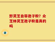 野灵芝自带孢子粉？众芝林灵芝孢子粉是真的吗