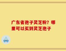 广东省孢子灵芝粉？哪里可以买到灵芝孢子