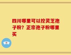 四川哪里可以挖灵芝孢子粉？正宗孢子粉哪里买