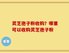 灵芝孢子粉收购？哪里可以收购灵芝孢子粉