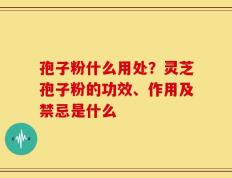 孢子粉什么用处？灵芝孢子粉的功效、作用及禁忌是什么