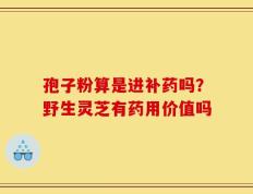 孢子粉算是进补药吗？野生灵芝有药用价值吗
