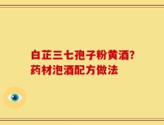 白芷三七孢子粉黄酒？药材泡酒配方做法