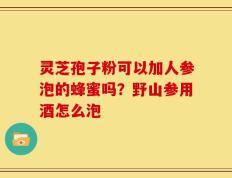 灵芝孢子粉可以加人参泡的蜂蜜吗？野山参用酒怎么泡