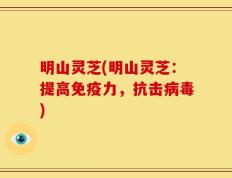 明山灵芝(明山灵芝：提高免疫力，抗击病毒)