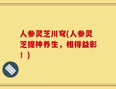 人参灵芝川穹(人参灵芝提神养生，相得益彰！)