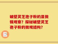 破壁灵芝孢子粉的显微镜观察？探秘破壁灵芝孢子粉的微观结构？