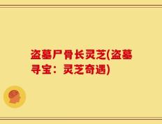 盗墓尸骨长灵芝(盗墓寻宝：灵芝奇遇)