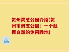 贺州灵芝公园介绍(贺州市灵芝公园：一个触摸自然的休闲胜地)