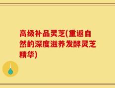 高级补品灵芝(重返自然的深度滋养发酵灵芝精华)