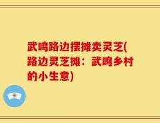 武鸣路边摆摊卖灵芝(路边灵芝摊：武鸣乡村的小生意)