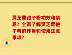 灵芝曹孢子粉功效和禁忌？全面了解灵芝曹孢子粉的作用和使用注意事项？