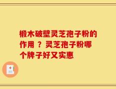 椴木破壁灵芝孢子粉的作用 ？灵芝孢子粉哪个牌子好又实惠