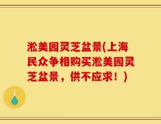 淞美园灵芝盆景(上海民众争相购买淞美园灵芝盆景，供不应求！)