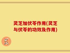 灵芝加伏苓作用(灵芝与伏苓的功效及作用)