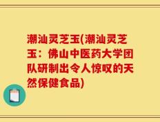 潮汕灵芝玉(潮汕灵芝玉：佛山中医药大学团队研制出令人惊叹的天然保健食品)