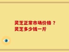 灵芝正常市场价格 ？灵芝多少钱一斤