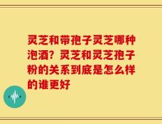 灵芝和带孢子灵芝哪种泡酒？灵芝和灵芝孢子粉的关系到底是怎么样的谁更好