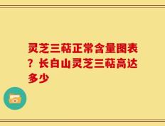 灵芝三萜正常含量图表？长白山灵芝三萜高达多少
