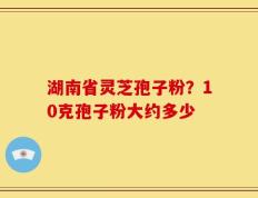 湖南省灵芝孢子粉？10克孢子粉大约多少