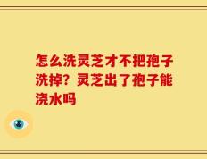 怎么洗灵芝才不把孢子洗掉？灵芝出了孢子能浇水吗