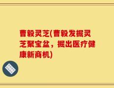 曹毅灵芝(曹毅发掘灵芝聚宝盆，掘出医疗健康新商机)