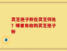 灵芝孢子粉在灵芝何处？哪里有收购灵芝孢子粉