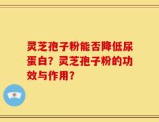灵芝孢子粉能否降低尿蛋白？灵芝孢子粉的功效与作用？