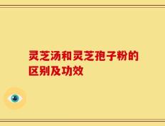 灵芝汤和灵芝孢子粉的区别及功效