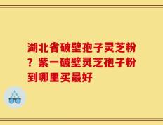 湖北省破壁孢子灵芝粉？紫一破壁灵芝孢子粉到哪里买最好