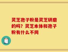 灵芝孢子粉是灵芝研磨的吗？灵芝本体和孢子粉有什么不同