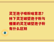 灵芝孢子喷粉啥意思？林下灵芝破壁孢子粉与棚里的灵芝破壁孢子粉有什么区别